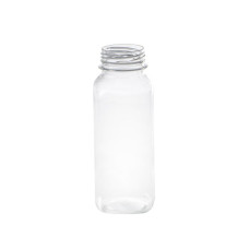 Plastmasas pudeles 250ml (ø38mm), caurspīdīgas, kantainas, PET, 150 gab./1 iep.