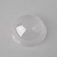 Plastmasas kupolveida vāciņi ar caurumu salmiņam, caurspīdīgi, ø95mm, PET (800 gab./kastē)