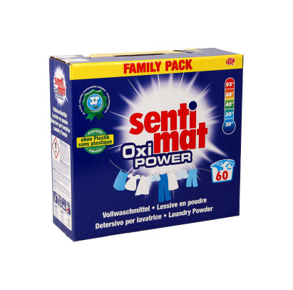 Veļas mazgāšanas pulveris SENTIMAT Oxi Power 3,3kg 60WL