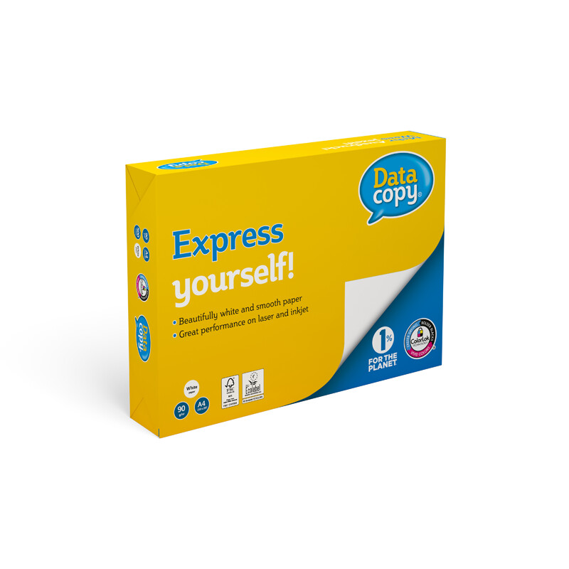 Papīrs A4, Data Copy, 90g/m²  500 l.,21x29.7cm; FSC Mix (5pak/1k)