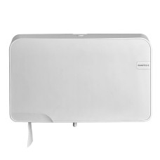 Turētājs tual. ruļļiem, Euro Quartz mini duo jumbo, 247x 407 x 145 mm, balts