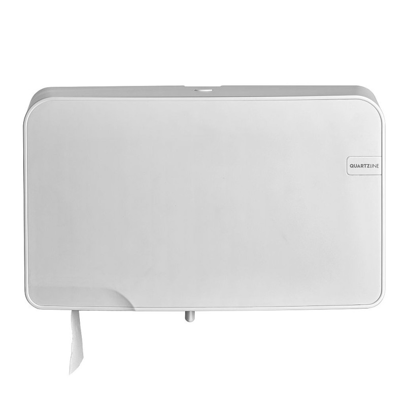 Turētājs tual. ruļļiem, Euro Quartz mini duo jumbo, 247x 407 x 145 mm, balts