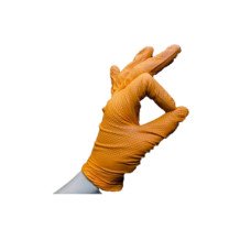 Nitrila cimdi, "Gentle Grip", oranžas ,L, (50 gab), (10iep/kaste) 8,5 gr