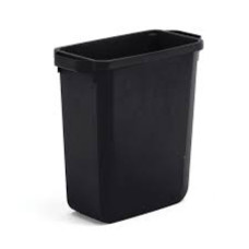 Atkritumu tvertne bez vaka OLIVER, melna, 60L (600x280x590mm)