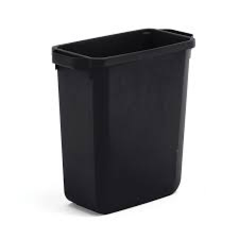 Atkritumu tvertne bez vaka OLIVER, melna, 60L (600x280x590mm)