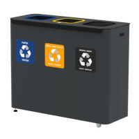 Tvertnes komplekts atkritumu šķirošanai 3x60L (70.5x93.5x35.50cm)