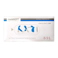 Nitrila cimdi, "Medasept", zili, (L), (100gab), (10iep/kaste)