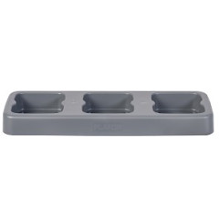 Atkritumu tvertnes paliknis 3x20L, 72x27x7,5cm,  pelēka krāsa