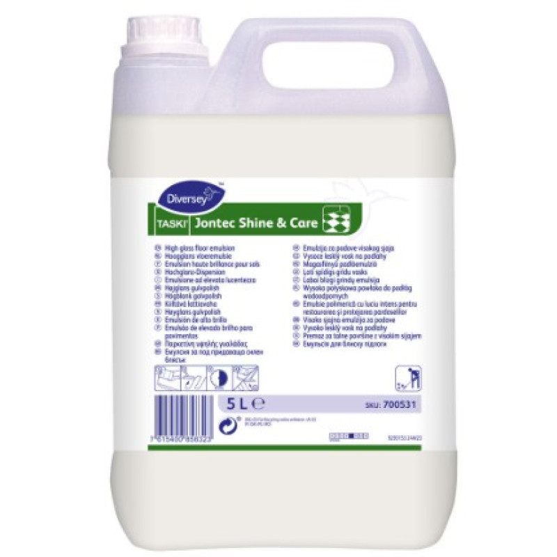 +TASKI Jontec Shine &  Care,  Augsta spīduma grīdas emulsija 5L, 2gab/iepak.