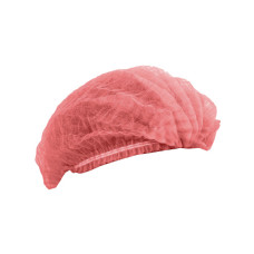 Vienreizējās lietošanas cepures, PP, 51cm, sarkanas, 100gab., (12iep/kastē)