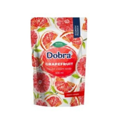DOBRA šķidrās krēmziepes rezerve Greipfrūts, 500 ml