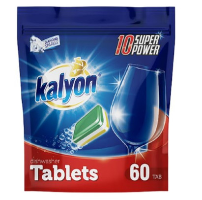 Trauku mazgājamo mašīnu tabletes KALYON 10in1 SuperPower 60gb