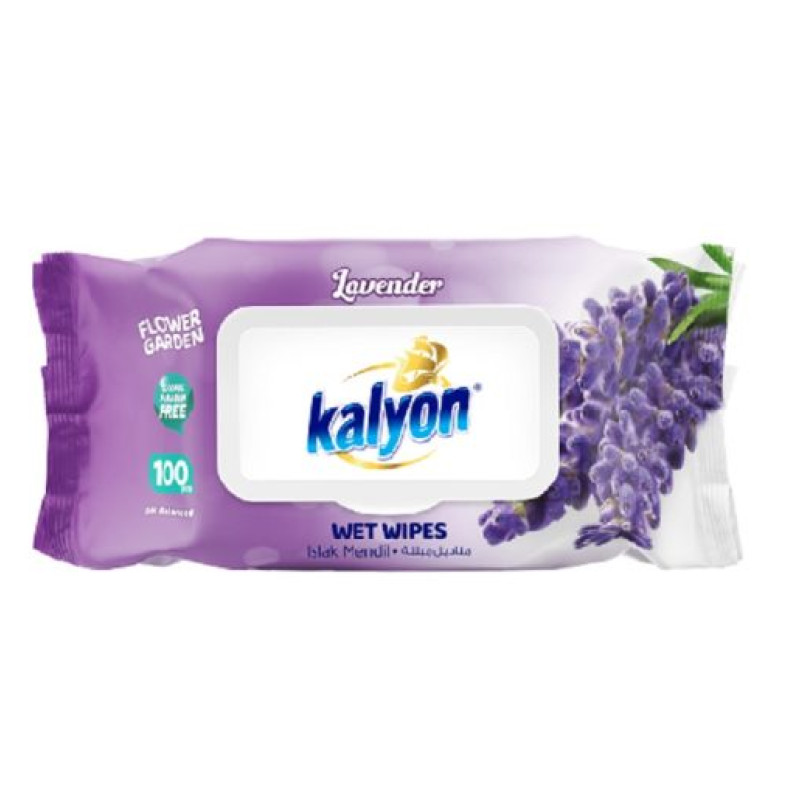 KALYON mitrās salvetes 100gb LAVENDER ( Izcelsmes valsts Turcija )