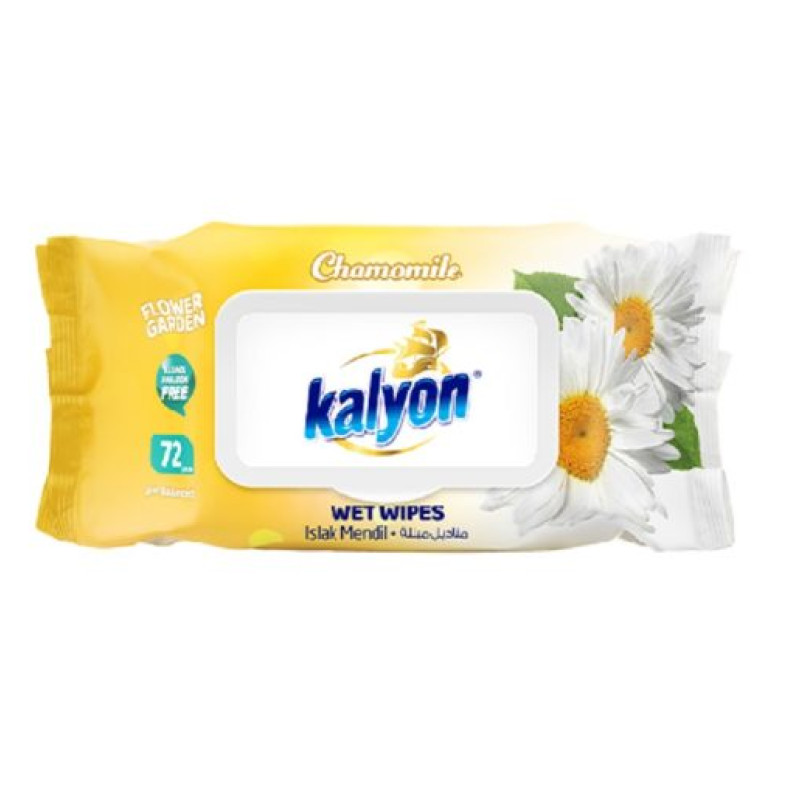 KALYON mitrās salvetes CHAMOMILE 72gb ( Izcelsmes valsts Turcija )