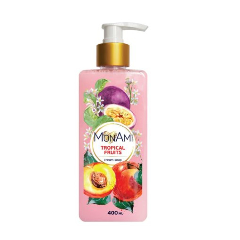 MonAmi krēmziepes TROPICAL FRUITS 400ml ( Izcelsmes valsts Ukraina )