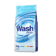 WASH veļas pulveris WHITE 5kg/34 mazgāšanas reizes