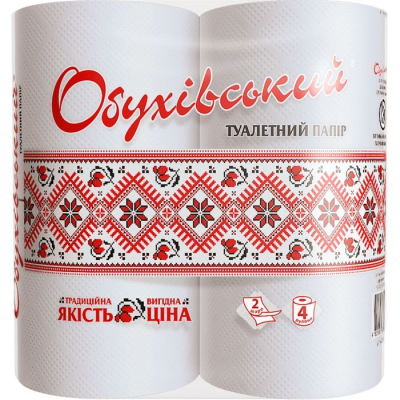 WC papīrs Obuhivskij, 13.8m 1/4(celluloze) ( Izcelsmes valsts Ukraina )