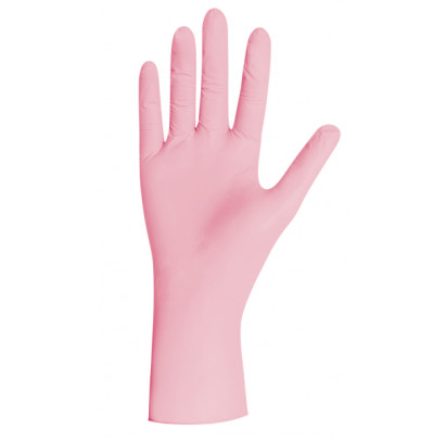Nitrila cimdi PINK PEARL, bez pūdera, XS izmērs, 100gab