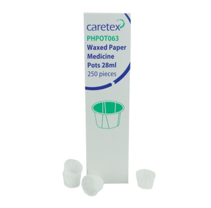 Vaskota papīra zāļu glāzītes, 28ml, 250gab.