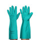 Gumijas cimdi ar floku "SATIN GREEN", XL, 580 mik. (pāris), (6pāri iepak.), 72gab/kastē