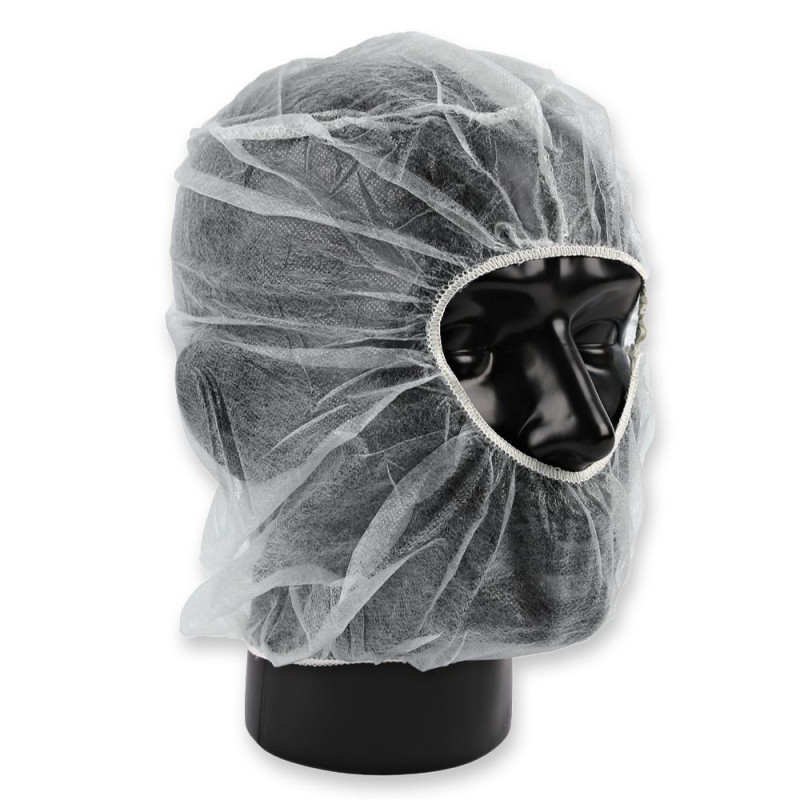 Сepurīte PP ASTRO CAP BALACLAVA , balta, (100gab), ,(10iep/kaste)