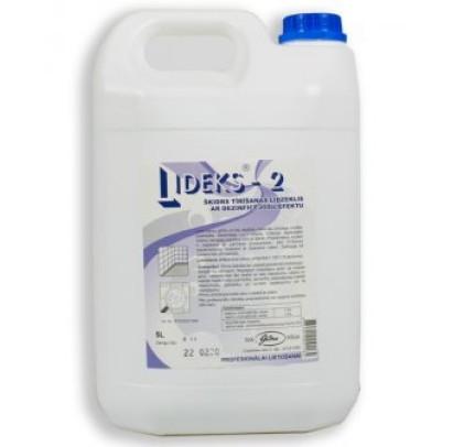 Dezinfekcijas mazgāšanas līdzeklis, antibakteriālais, LIDEKS-2 koncentrāts, 5L