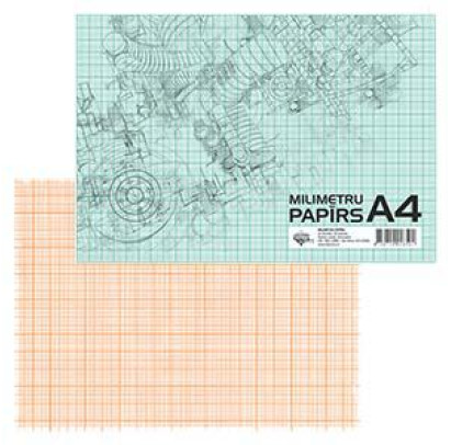 Milimetru papīrs A4, 20 lapas