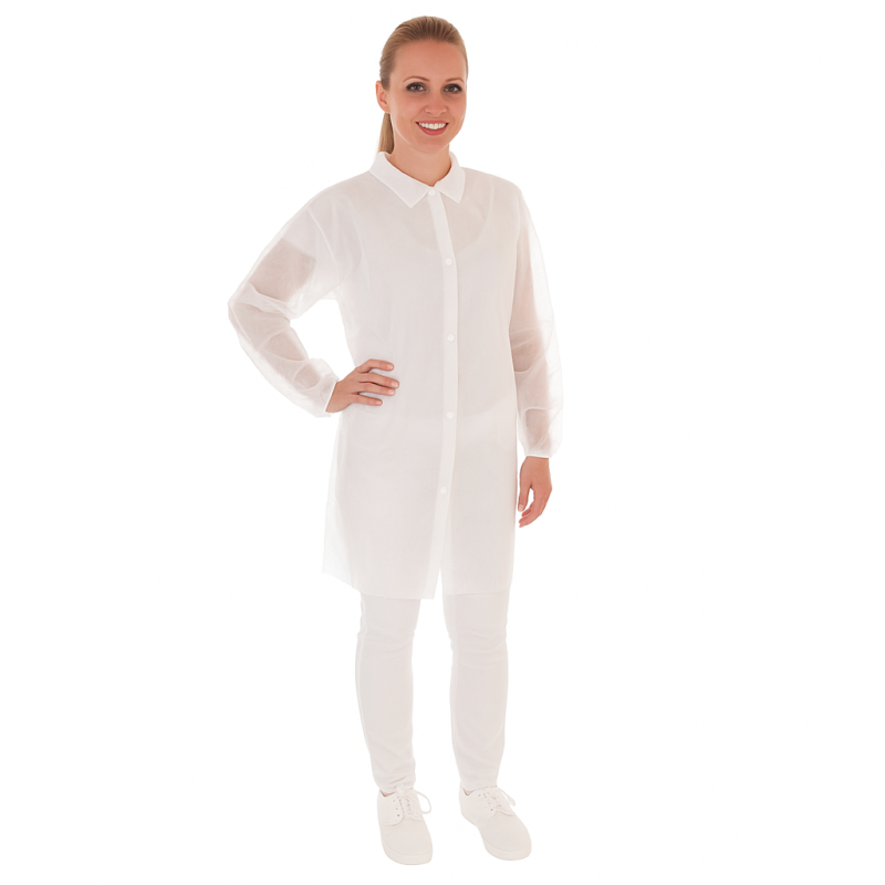 Halāts ar velcro PP, 110x140cm, balts, 10 gab.,(10 iep/kastē), XXL
