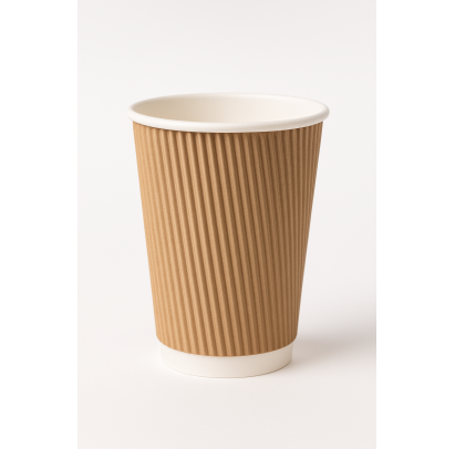 Papīra glāzes 240 ml 8 oz diametrs 80 mm kraft 3 slāņu, 25 gab