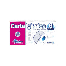 Tualetes papīrs PAPERBLU, celuloze, 2-slāņu, 17,75 cm, 150 lock., 16m, ø10cm, 9,3 x 10,5 c