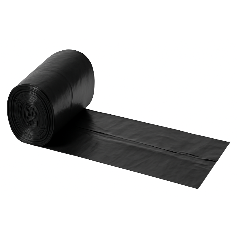 Atkritumu maisi 35L, 50x63cm, melni, 9mikr, HDPE, MERKANT, 20gab/rul, 28rul/kastē