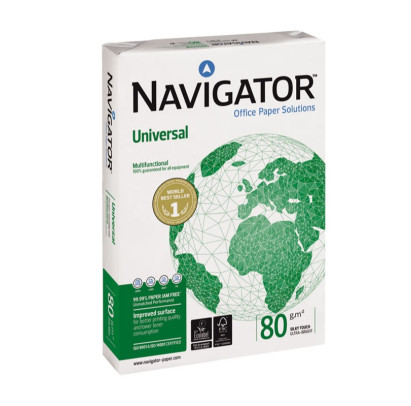Papīrs A4, 80gr/m2, 500 loksnes, Navigator Universal