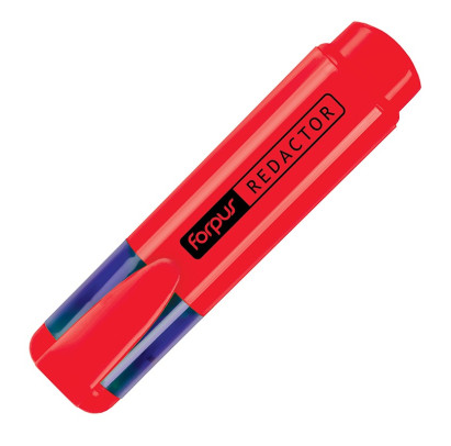 Marķieris teksta REDACTOR, sarkans