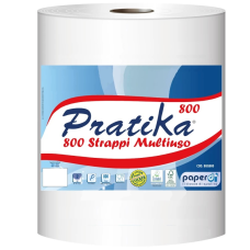 Industriālais papīrs PRATIKA 800, 2-slāņu, balts, 800 loksnes (22,8x25cm), 200m, 16g/m2, ø