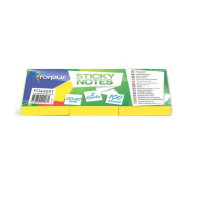 Piezīmju līmlapiņas Forpus 50x40mm dzeltena 3gab