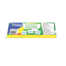 Piezīmju līmlapiņas Forpus 50x40mm dzeltena 3gab