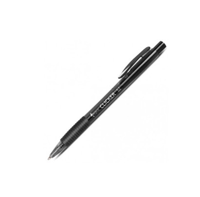 Lodīšu pildspalva CLICKER, melns, 0.7mm
