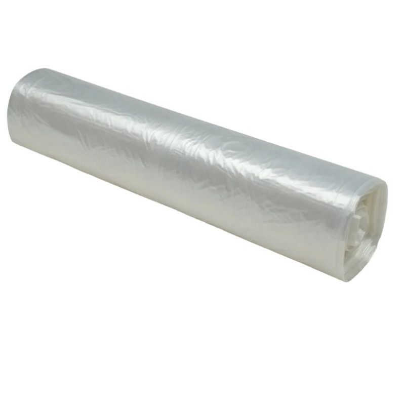 Atkritumu maisi, 150L, 75x115cm, caurspīdīgi, 50mikr, LDPE, DEVEX, 10gab/rul, 10rul/kastē