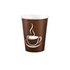 Papīra glāzes 240ml (8oz), "Cup Brown", (50gab), (netto svars 0,37 kg)