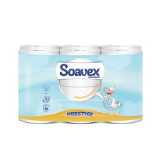 Tualetes papīrs SOAVEX Maxi Prestige, celuloze, 3-slāņu, 20m,  170 lock., 12 x 10cm, ø13cm