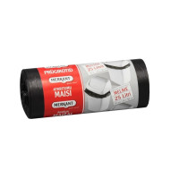 Atkritumu maisi 25L, 45x58cm, melni, 8mirk,  HDPE, MERKANT, 30gab/rul, 28rul/kastē