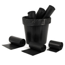 Atkritumu maisi 120L, 70x110cm, melni, 25mikr, LDPE, FEVEX, 25gab/rul, 10rul/kastē