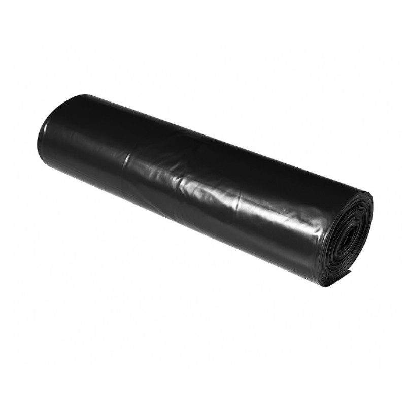Atkritumu maisi 150L, 75x115cm, melni, 50mikr, LDPE, FEVEX, 10gab/rul, 10gab/kastē