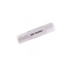 Atkritumu maisi 65L, 63x85cm, balti, 14 mikr, HDPE, FEVEX, 40gab/rul, 25rul/kastē