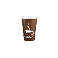 Papīra glāzes 225ml (7.5oz), vending, "Cup Brown", (50gab), kastē 20iep.