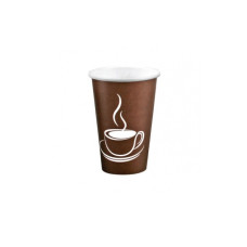 Papīra glāzes 225ml (7.5oz), vending, "Cup Brown", (50gab), kastē 20iep.