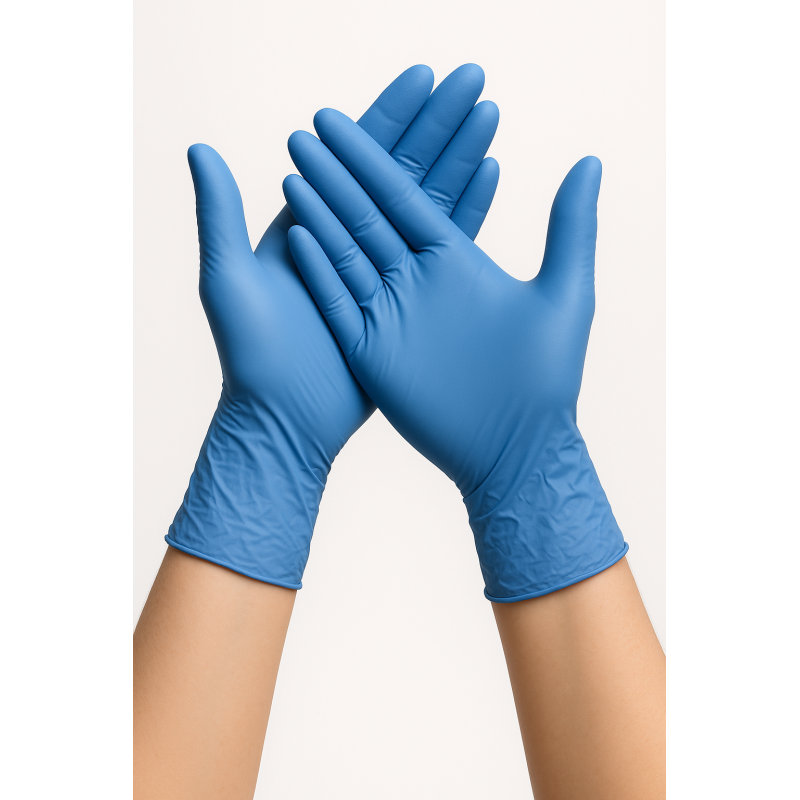 Nitrila cimdi bez pūdera, "Epiderm protect blue plus", 24cm, zili, (M), (100gab), (10iep/k