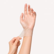 Vinila cimdi, "Gentle Touch", 24cm, caursp, (L), (100gab)
