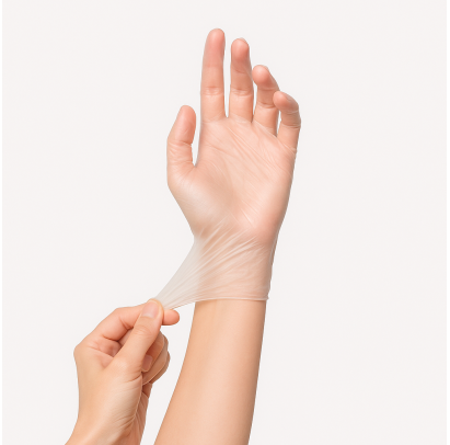 Vinila cimdi GENTLE TOUCH, caurspīdīgi, L izmērs, 24cm, 100gab