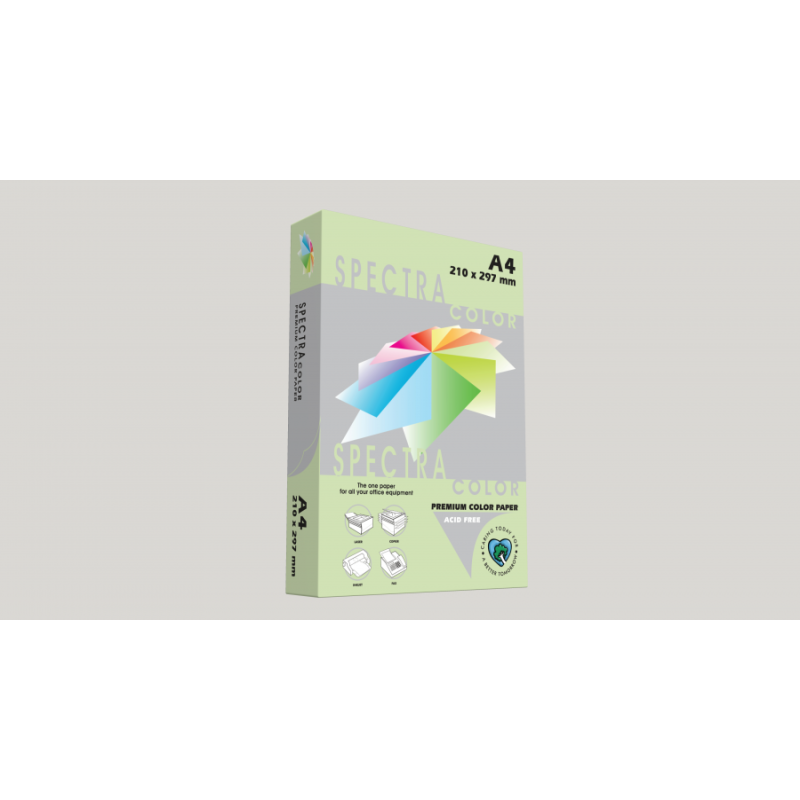 Krāsains papīrs A4 160g 250lap salatzāļa IT130